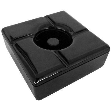 Askebeger sort m/lokk 12,5cm / Windproof Ashtray