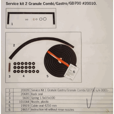 Service kit 2 Granule Combi/Gastro/700